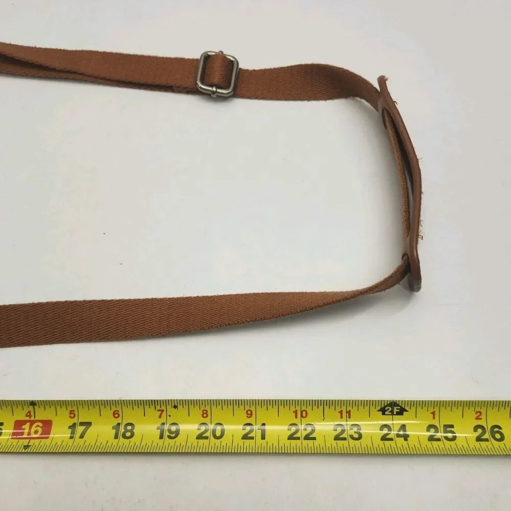 The Sak Purse Deena Flap Crossbody Bag Brown Leather Patchwork Woven Small